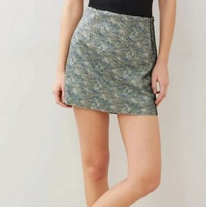 NWT Free People One Reversible Camo Sequin Mini Skirt Size 6